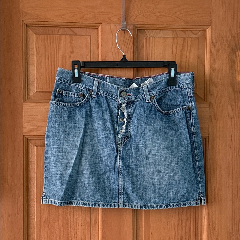 Lucky Brand Size 12 Women's Denim Button-Up Skirt 31 waist